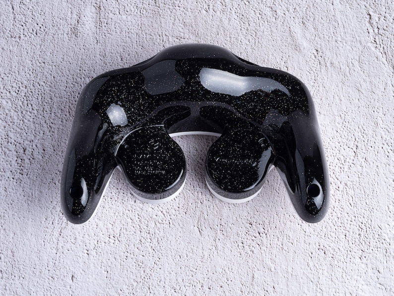Bottom Shell for GameCube Controller ~ Custom Painted GameCube Controller Galaxy Black