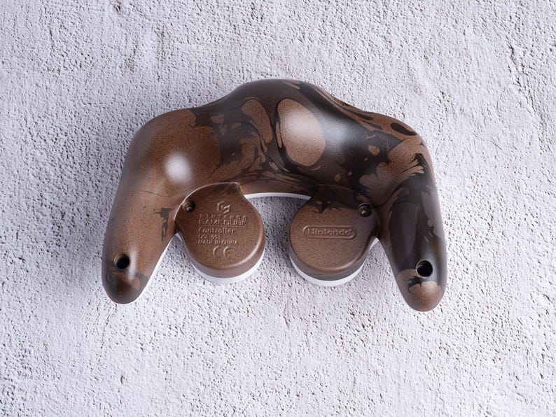 Bottom Shell for GameCube Controller ~ Custom Painted GameCube Controller Mokka Marble