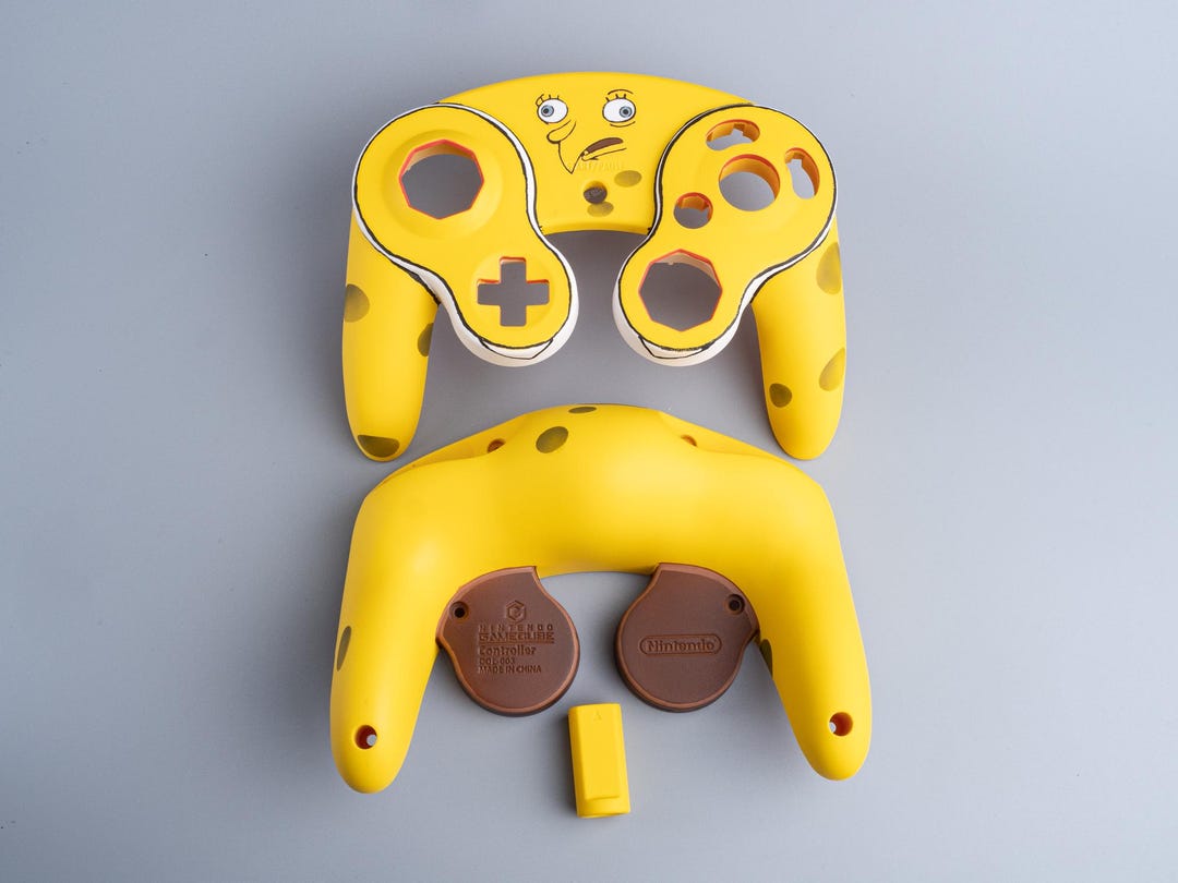 Gamecube Custom Controller Shells ~ Mocking Sponge ~ Custom Painted ...