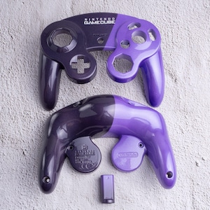 Dual Purple - Individuell bemalte GameCube Controller Gehäuse
