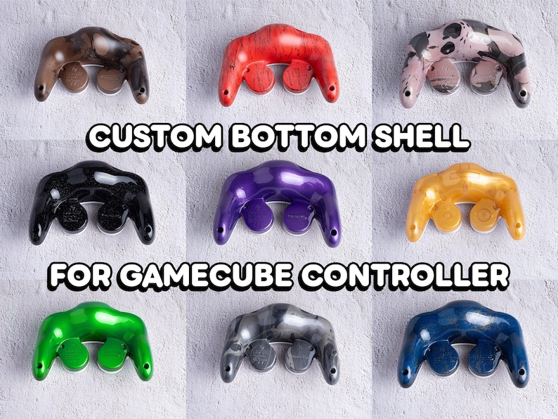 Bottom Shell for GameCube Controller ~ Custom Painted GameCube Controller image 2
