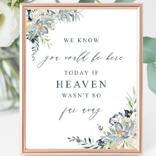We Know You Would Be Here Today If Heaven Wasn't so Far | Etsy