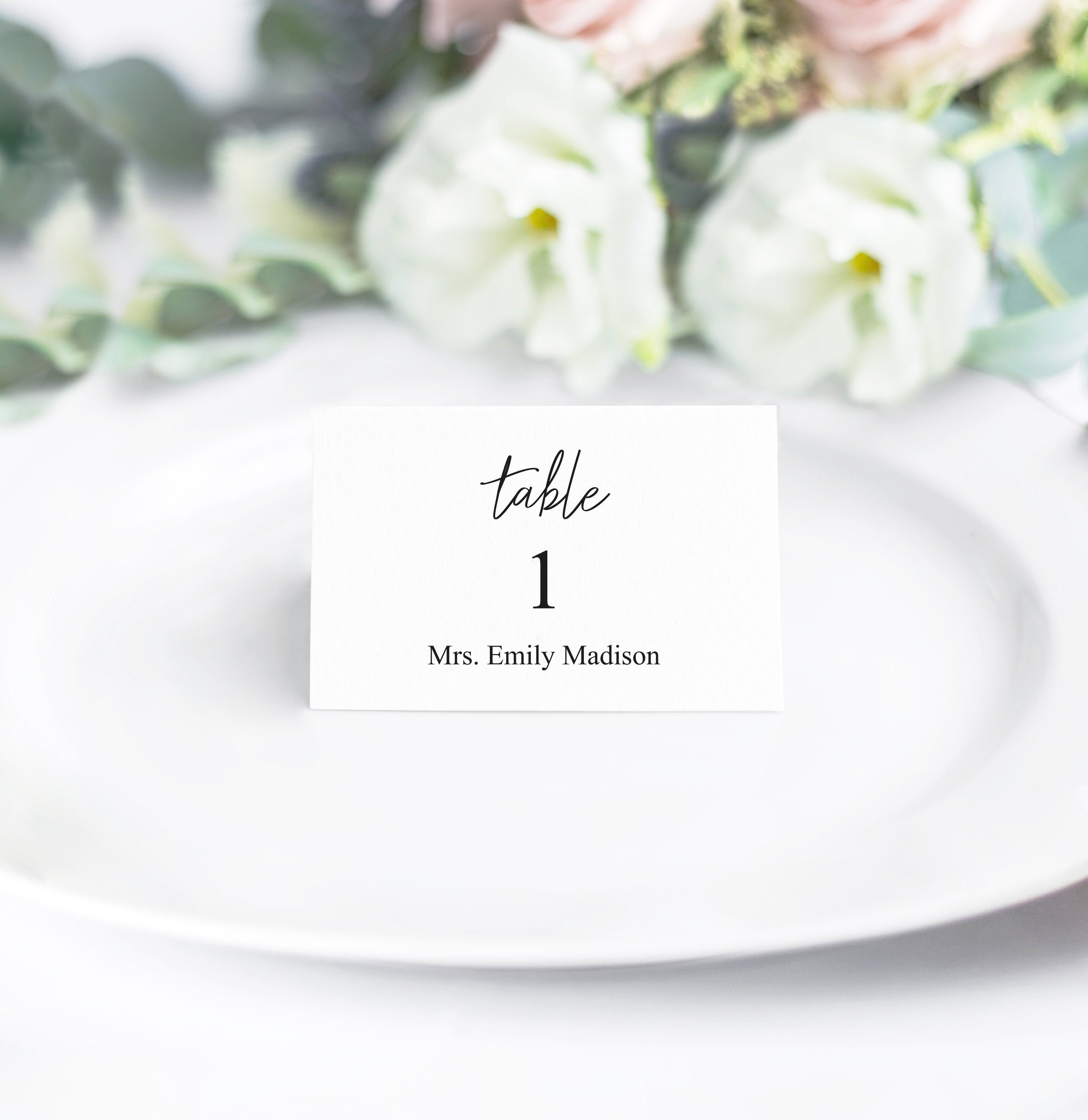 Place Card Templatetable Number Name Cardseating Card Etsy