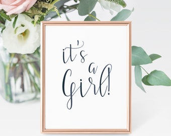 Its a Girl Printable | Etsy
