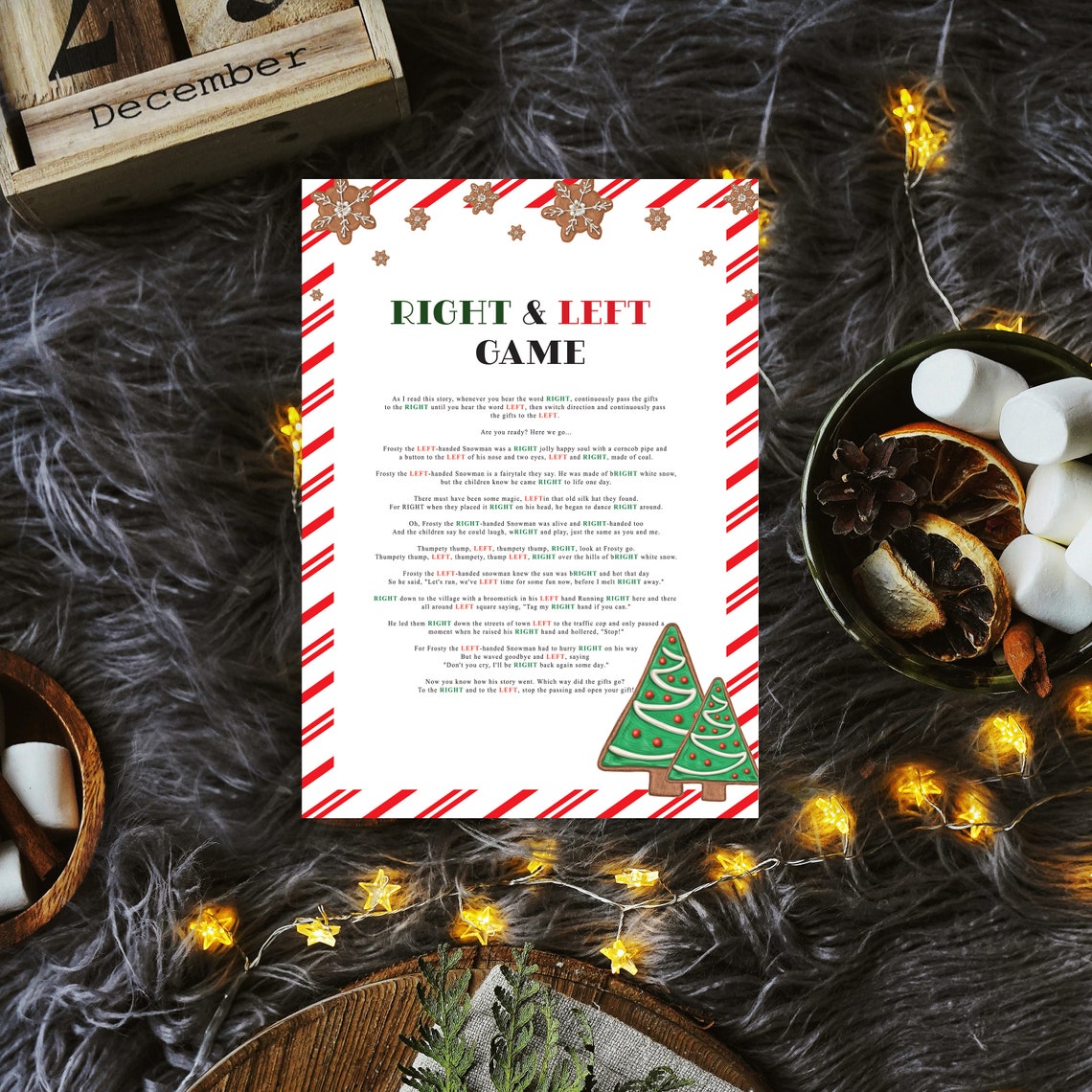 Right Left Gift Exchange Story RIGHT and LEFT Story/Game | Etsy