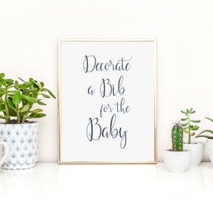 Decorate a bib sign Decorating Station Decorating Station | Etsy