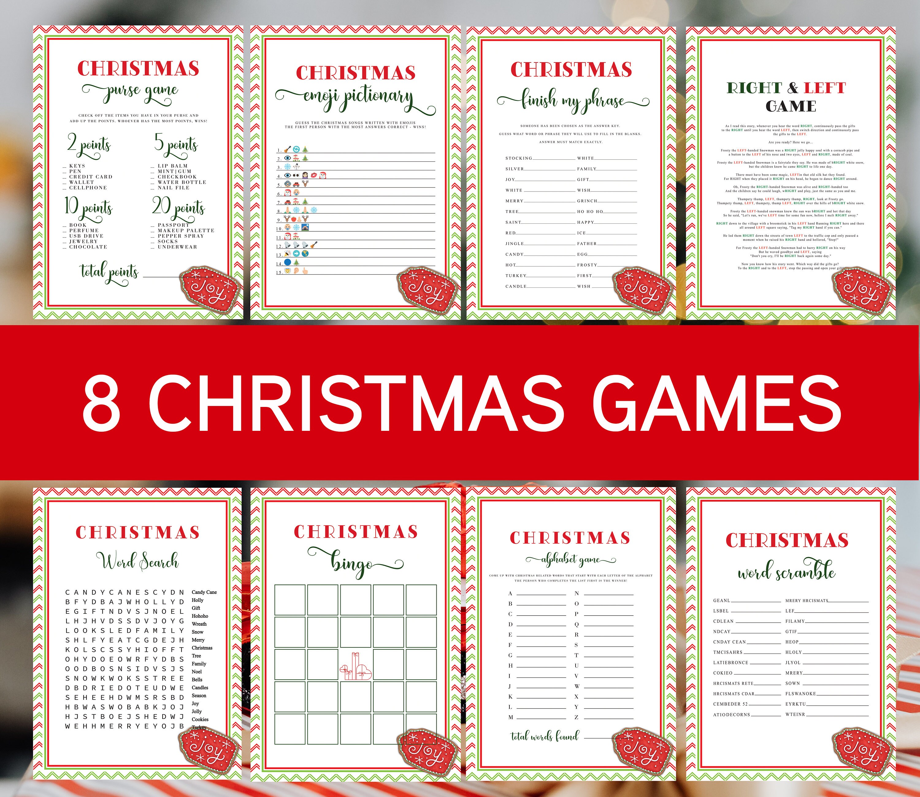 Christmas Games BUNDLE Virtual Christmas Games Bundle for an | Etsy