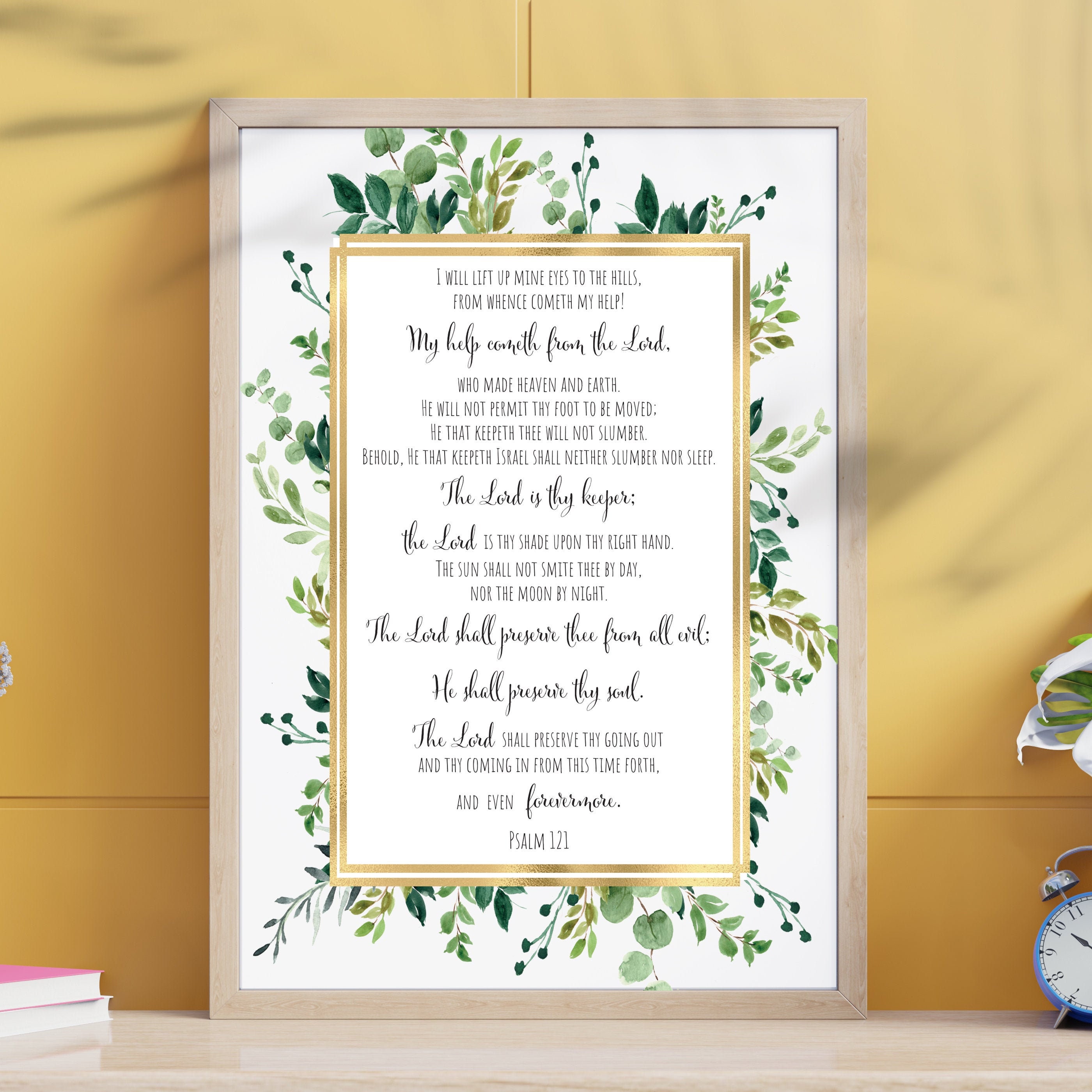 Psalm 121 Psalm 121 Printable Bible Verse Art Look to the | Etsy