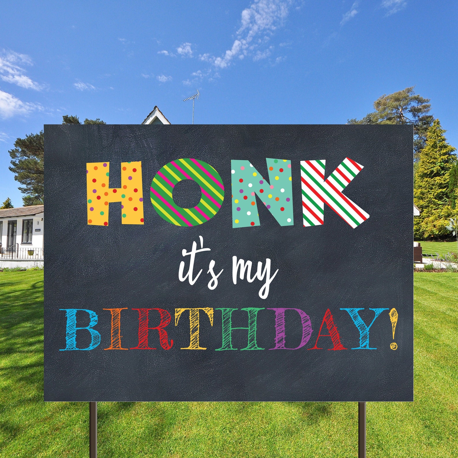 HONK It's My Birthday Happy Birthday Lawn Signs Etsy