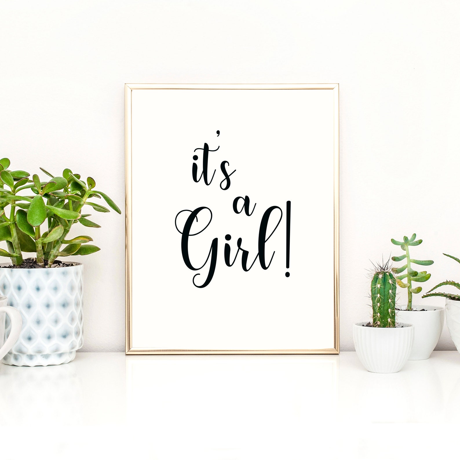 It's a Girl Sign It's a Girl Printable Gender Reveal - Etsy