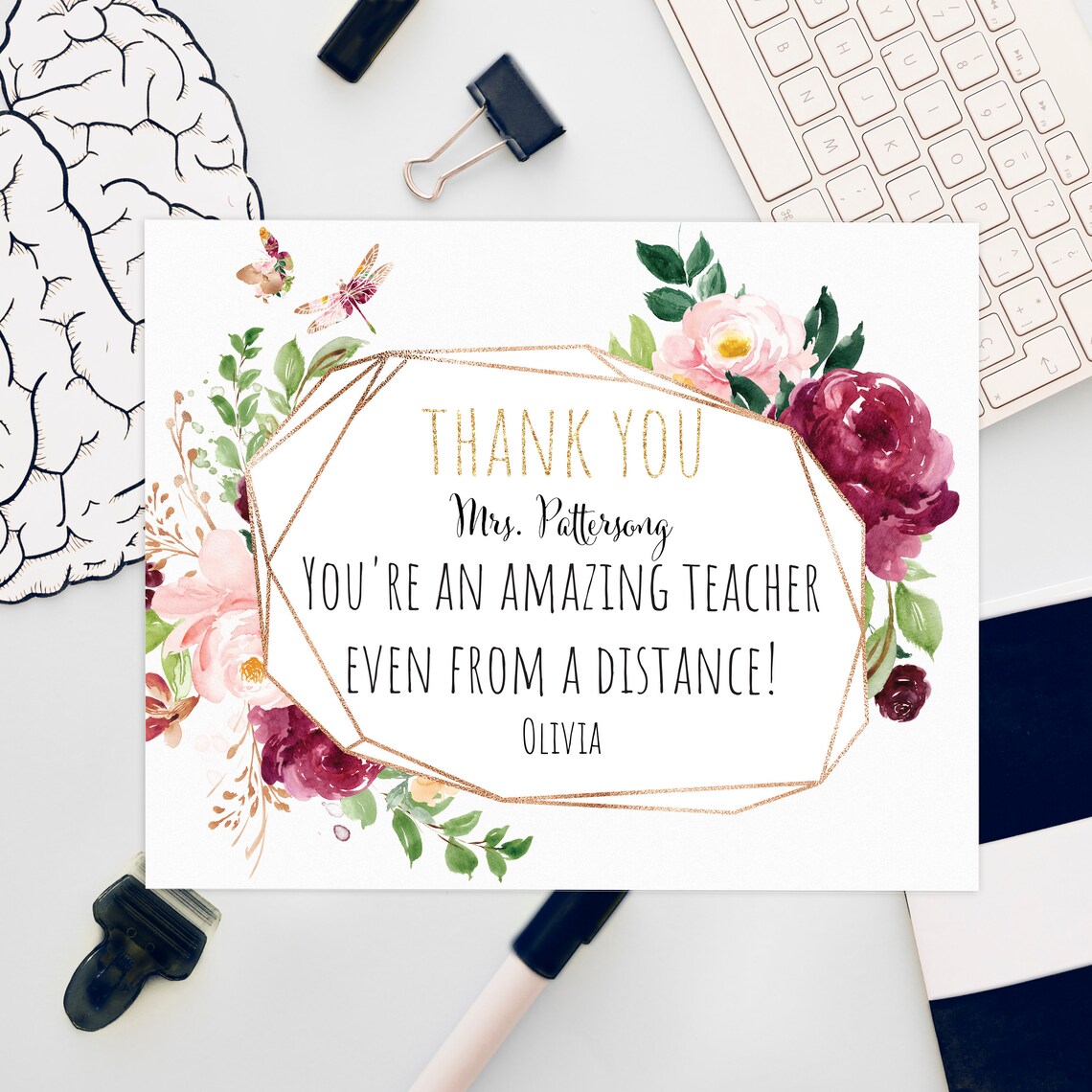 Thank You Teacher Appreciation Online Learning Zoom Teacher Etsy