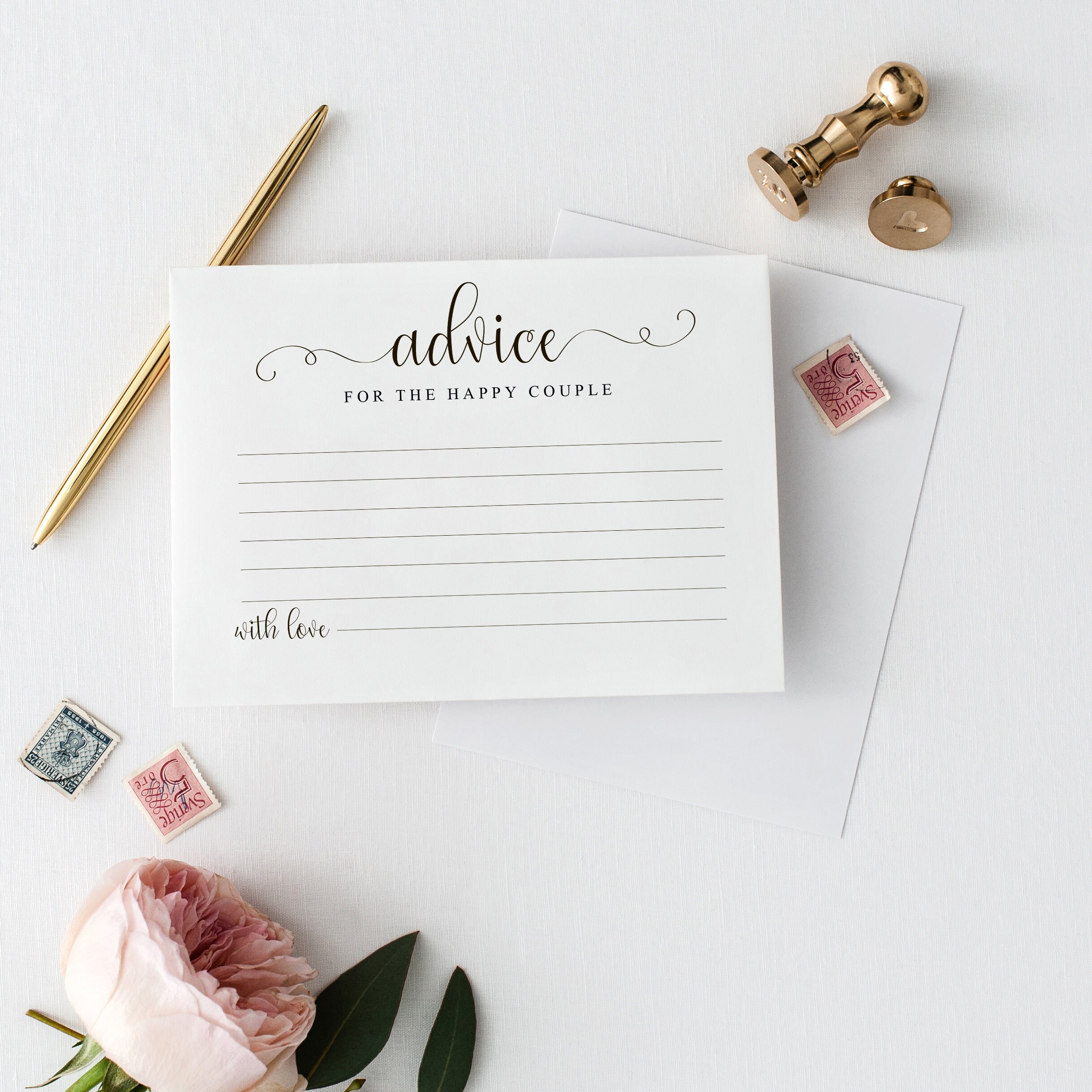 Advice for the Happy Couple Wedding Advice Card Advice Etsy