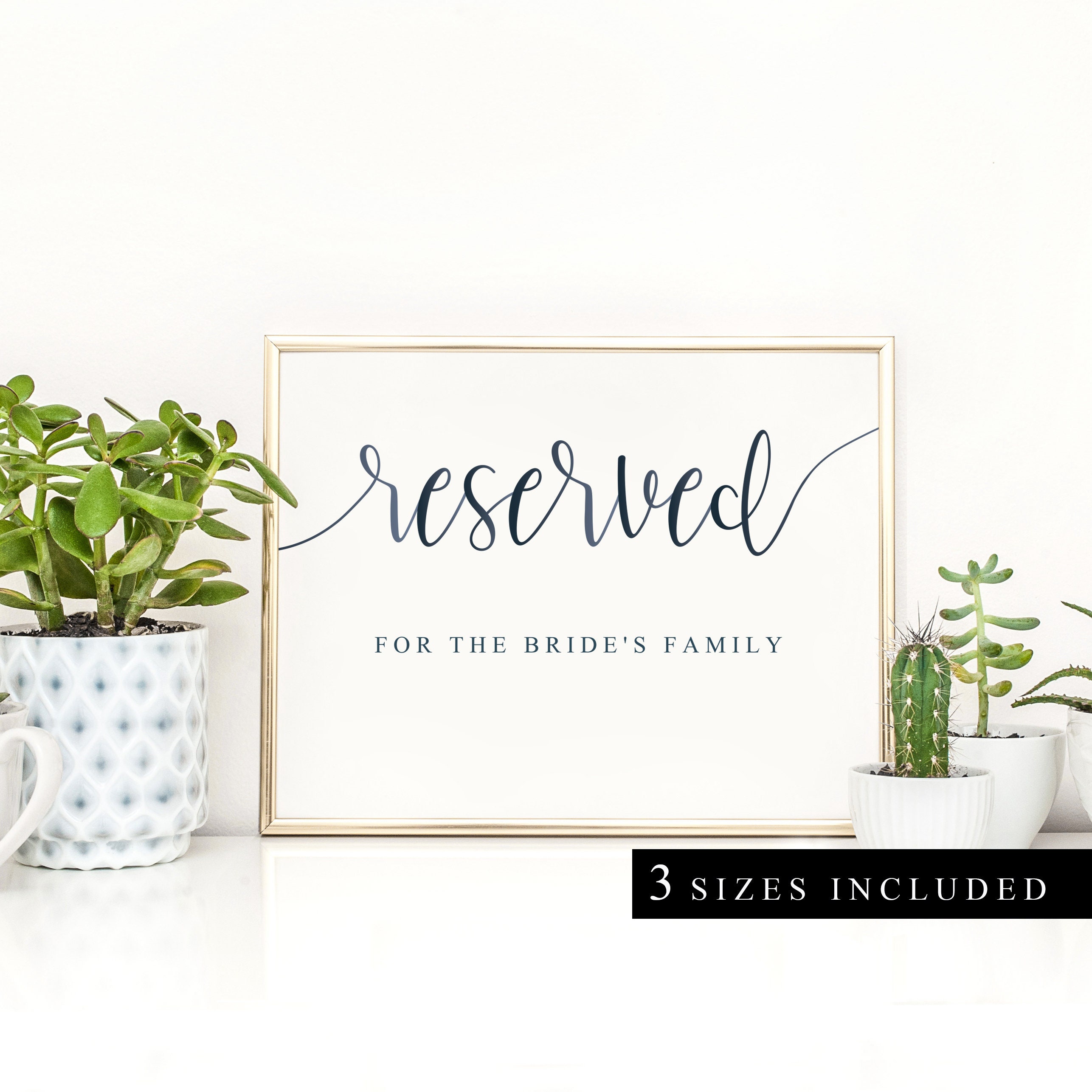 Reserved Sign Printable Wedding Reserved Sign Editable Etsy Australia