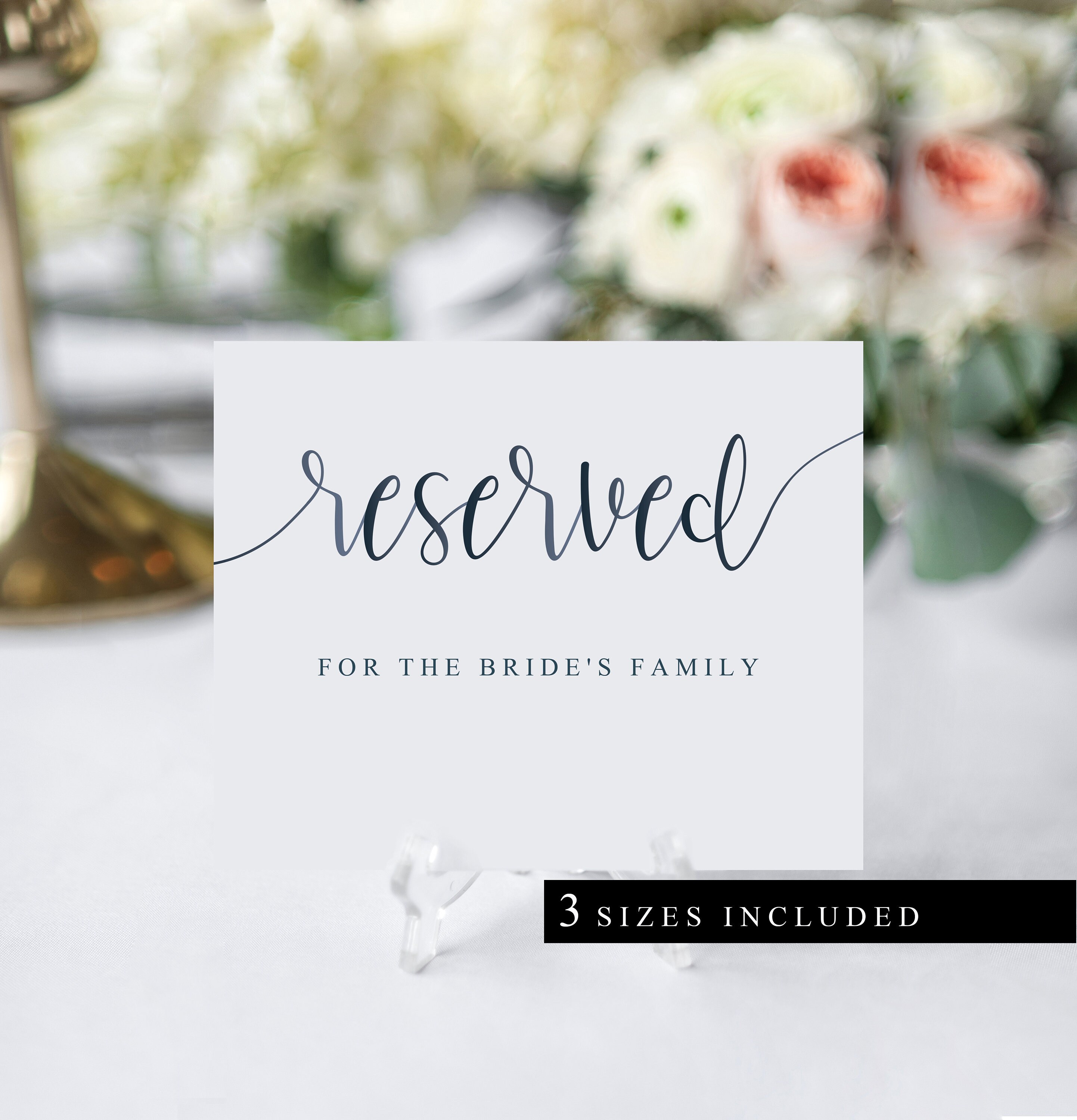 Reserved Sign Printable Wedding Reserved Sign Editable | Etsy Australia
