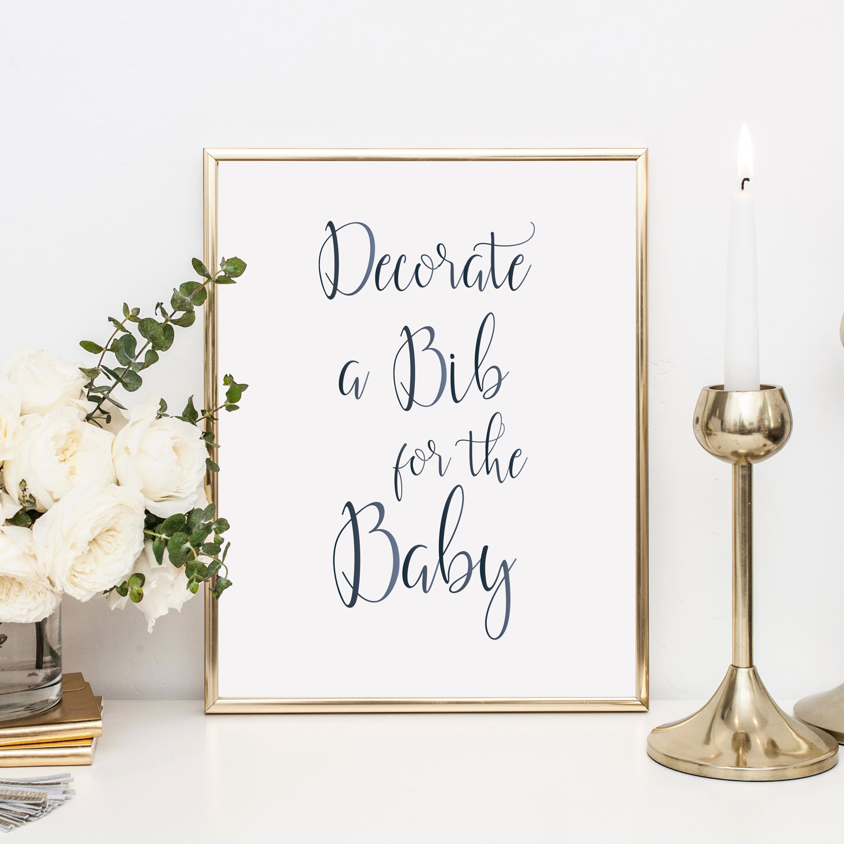 Decorate a bib sign Decorating Station Decorating Station | Etsy