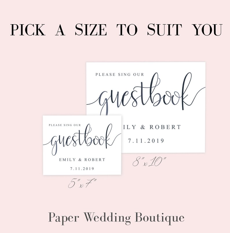 Guestbook Template Please Sign Our Guestbook Template Etsy