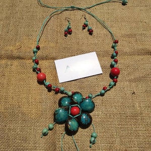 Tagua Nut Necklace / Tagua Nut Jewelry / Organic Jewelry