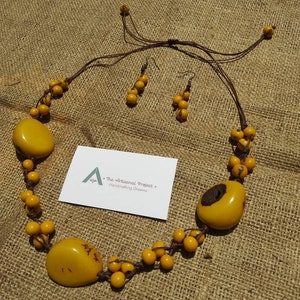 Tagua Nut Necklace / Tagua Nut Jewelry / Organic Jewelry
