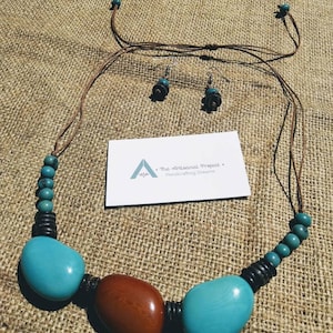 Tagua Nut Necklace / Tagua Nut Jewelry / Organic Jewelry