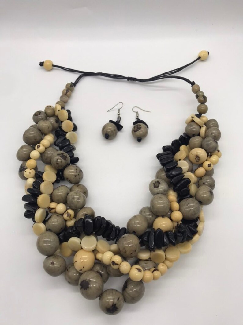 Tagua Nut Necklace / Tagua Nut Jewelry / Organic Jewelry Etsy