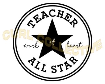 Download All Star Teacher Svg Etsy