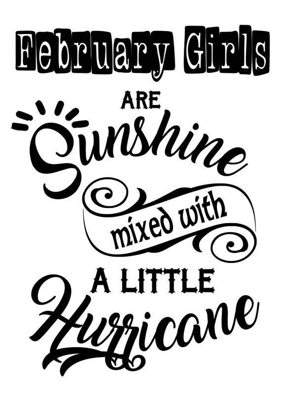 February Girls Svg File Quote Cut File Silhouette File Etsy