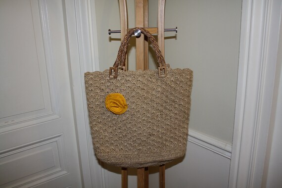 crochet hemp bag
