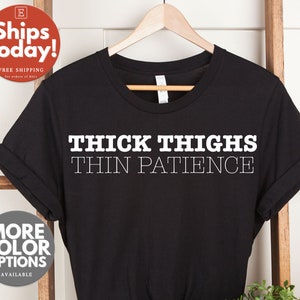 Mens Thick Thighs Thin Patience Cute Funny Casual Loose Sweatshirt
