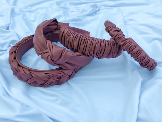 Braided Faux Leather Purple Headband Amazon.com : Huachi Purple Headbands for Women Lavender  main image 3
