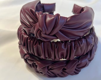 Braided Faux Leather Purple Headband Amazon.com : Huachi Purple Headbands for Women Lavender  main image 4