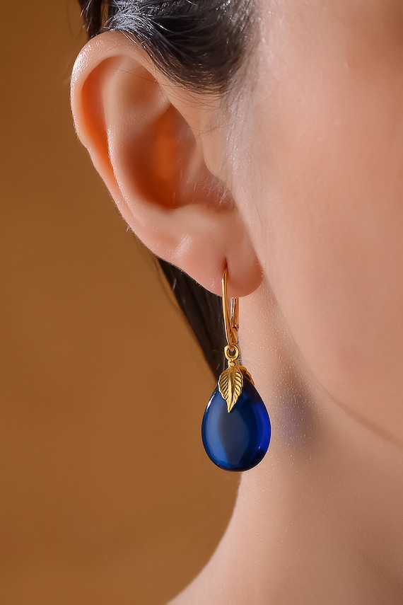 Monolito di ambra blu scuro, Completamente lucidato - Altezza: 120 mm