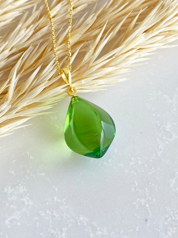 Pendant: Green amber and silver PGR7 (special offer 10% discount) - Amber  Jewellery