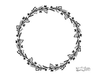 Producto digital - Archivo de trazador "Flower Wreath Sophie" - Descarga instantánea