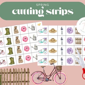 SPRING Cutting Strips for Homeschool and Classroom Scissor Skills Pre K Preschool Activity