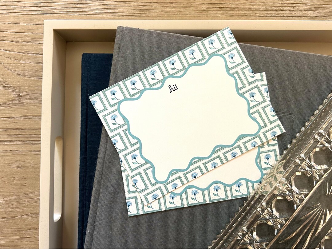 Block Print Notecards Digital Download Cottagecore Printable Stationery ...