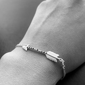 Silver Black Diamonds Chain Bracelet