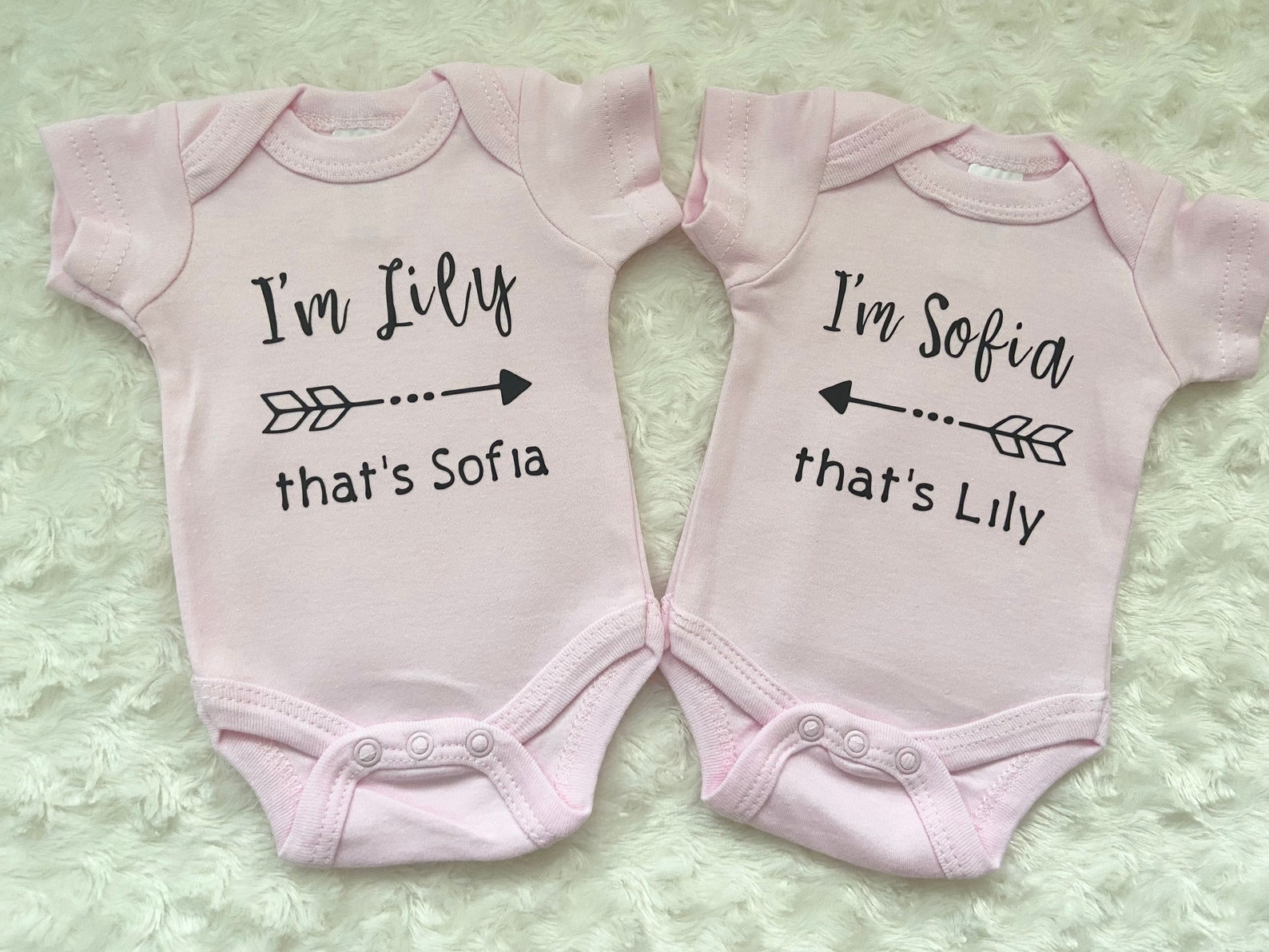Personalised Twin Baby Gift Set Twins Matching Vests Gifts Etsy UK