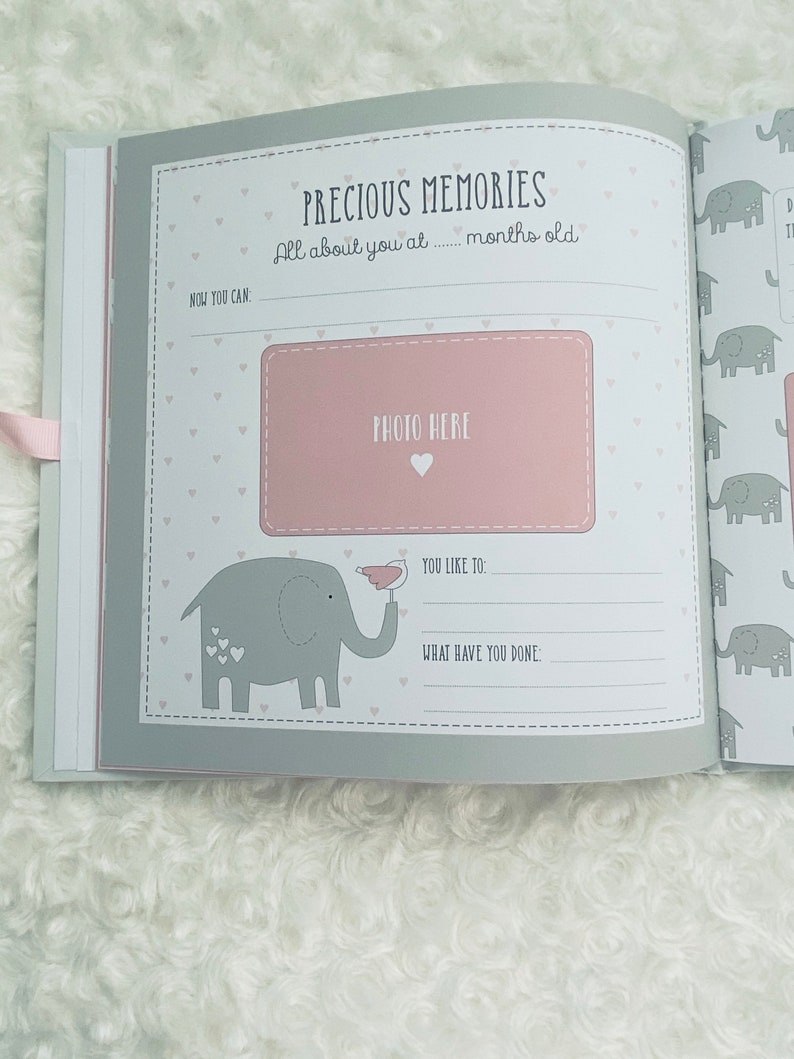 Personalised My First Year Record Book / Baby Photo Album In Etsy