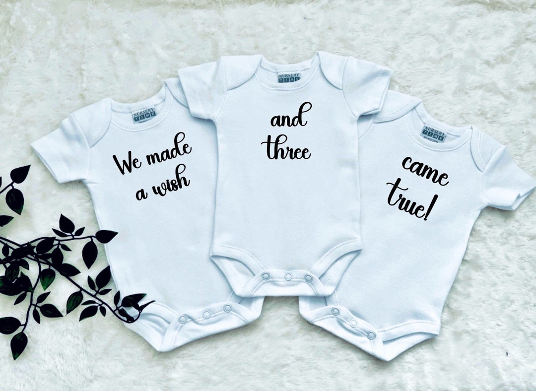 Triplet Baby Gifts Pregnancy Baby Announcement Vests Gifts Etsy