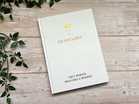 Muslim Baby Record Book | Muslim Baby Book | Islamic Baby Gift | Islamic Baby Books | Baby’s First Years | Salaam World Bump To 5 Years Book