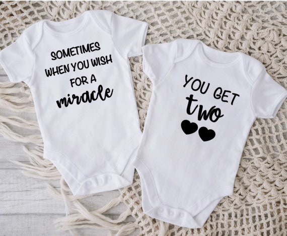 Twin Pregnancy Announcement Vests Gifts for Twin Babies Surprise Baby News  to Husband Grandparents Twin Baby Onesies Miracle Twins -  Canada