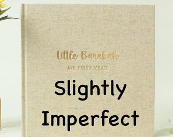 Slightly Imperfect Muslim Baby Book | Discounted Muslim Memory Book | Islamic Baby Journal | Baby’s First Year | Bump To Birth Journal