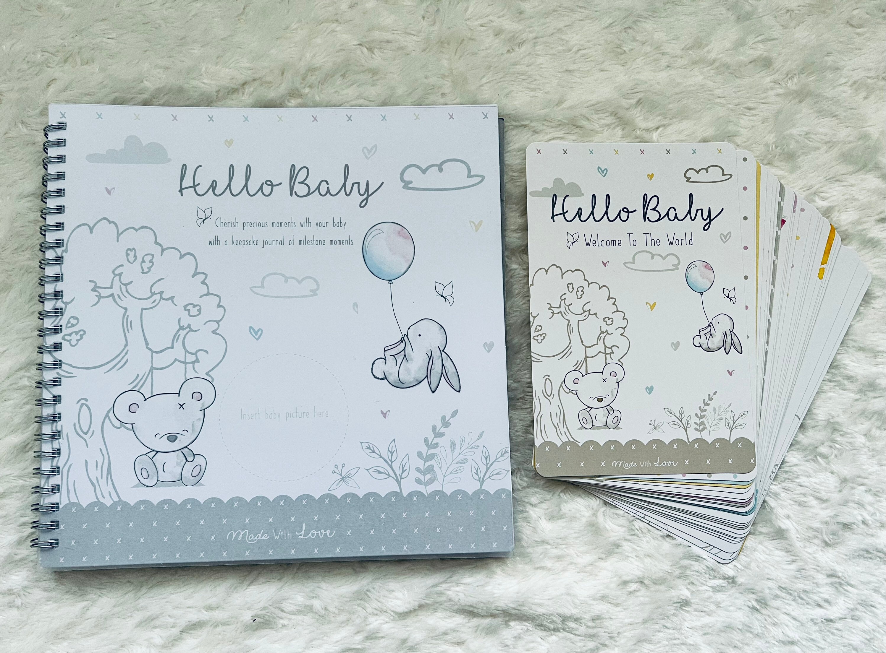 Baby Record Book and Milestone Cards Babys First Year Etsy UK