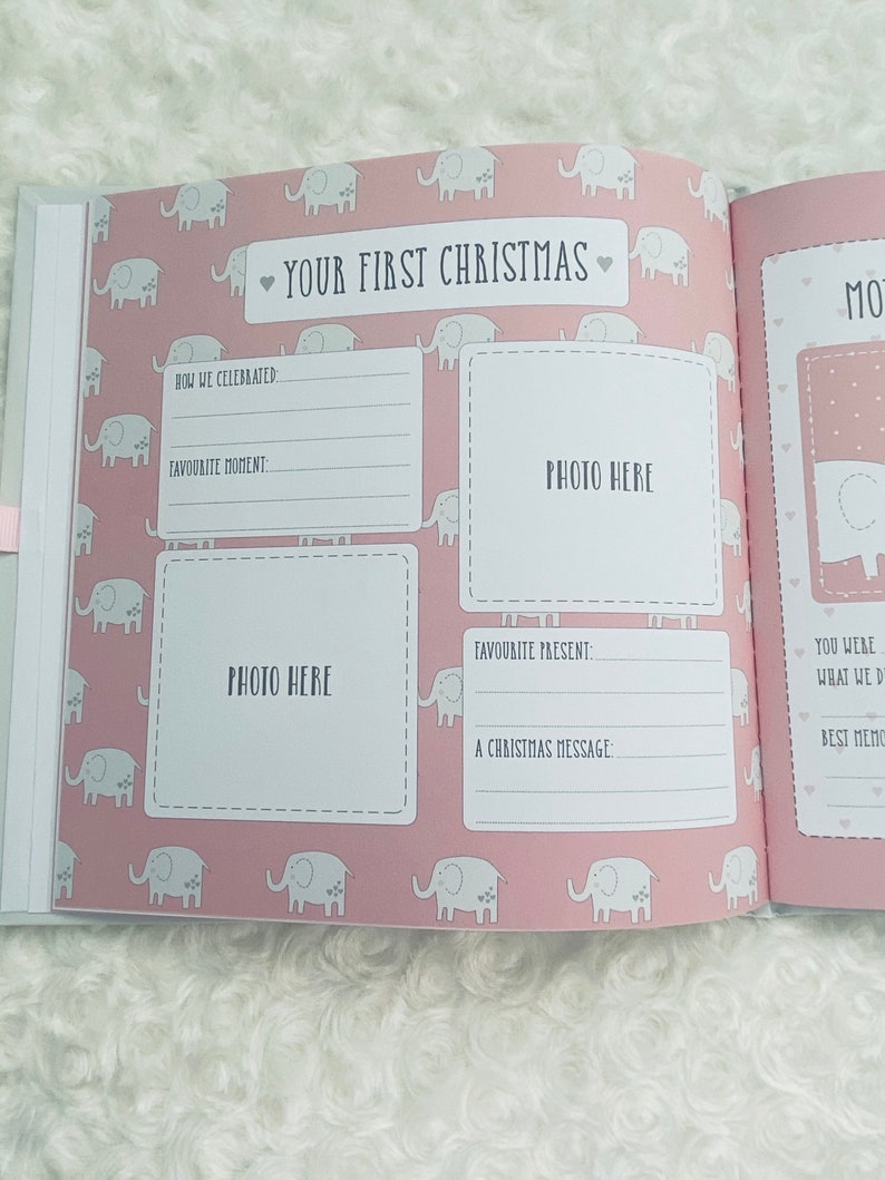 Personalised My First Year Record Book / Baby Photo Album In Etsy
