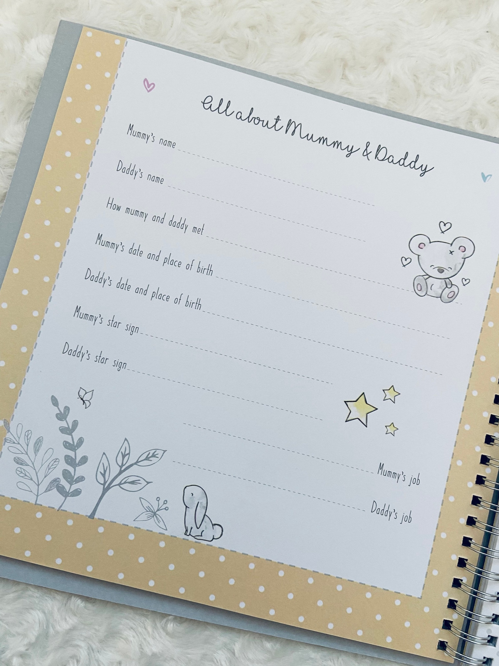 Baby Record Book and Milestone Cards Babys First Year Etsy UK