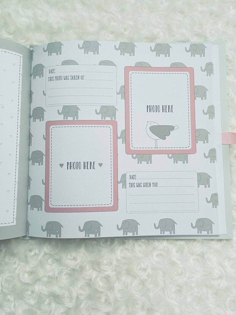 My First Year Record Book/baby Photo Album in Pink Etsy UK