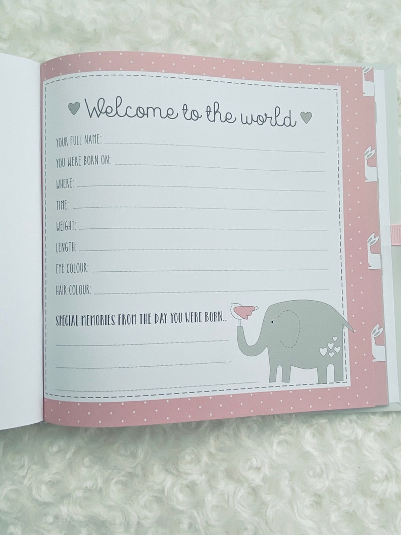 Personalised My First Year Record Book / Baby Photo Album In Etsy