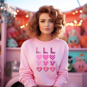 Valentines day shirt, love Shirt, Valentine sweatshirt, Galentines day top, gift for girlfriend, cute love crewneck, Gift Couples, Teen Gift