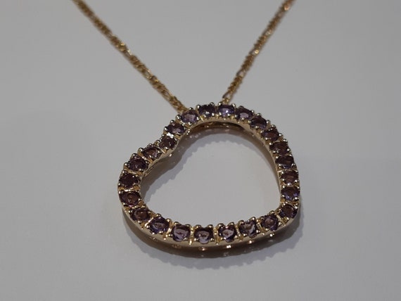 Amethyst Heart Pendant