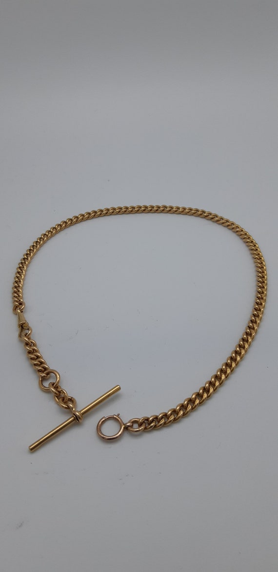 Solid 18ct Yellow Gold Victorian Albert watch chai